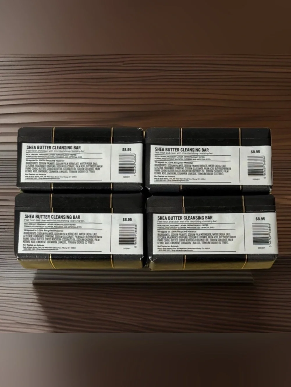 Bath & Body Works Noir Shea Butter Cleansing Bar 5 oz. 4 pack
